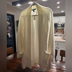 Banana Republic Ivory Open-Front Cardigan Sweater NWT Size L